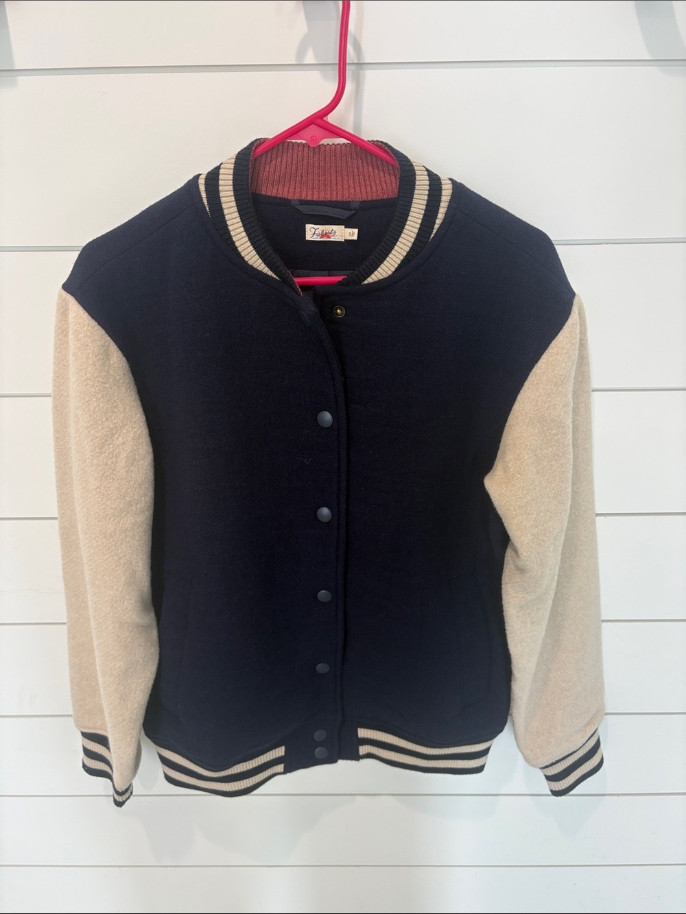 Faherty Wool Varsity Jacket